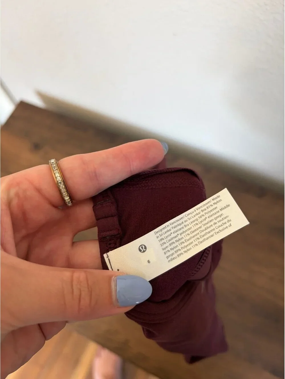 Lululemon Flow Y Wrap-Front High-Neck Bra *Light Support, B/C Cup Cassis Red siz